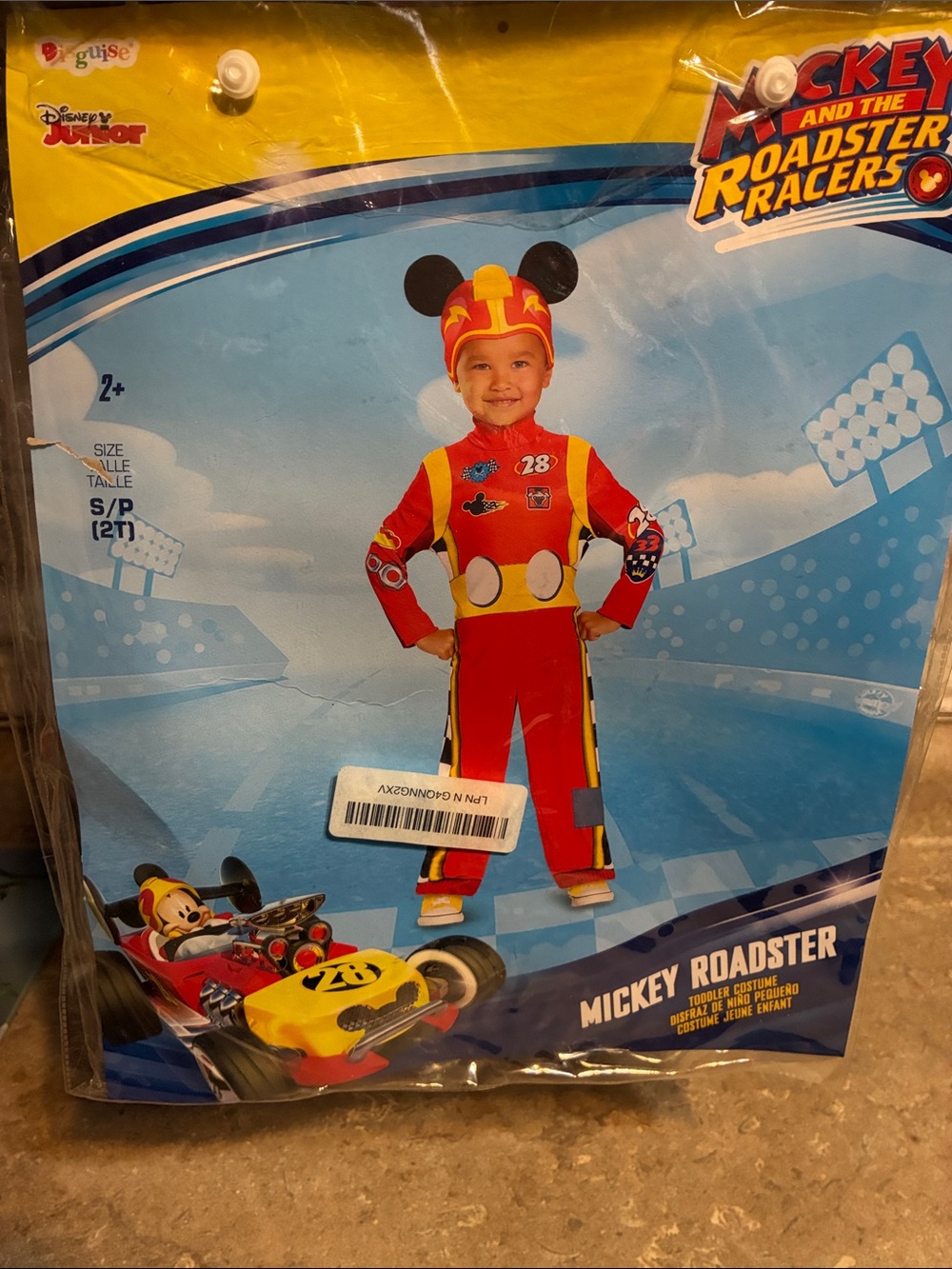 Disney Mickey Roadster Racers Size 2T Red Mickey Roadster Costume - Kids